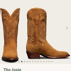 BROWN SUEDE TECOVA COWBOY JOSIE BOOT